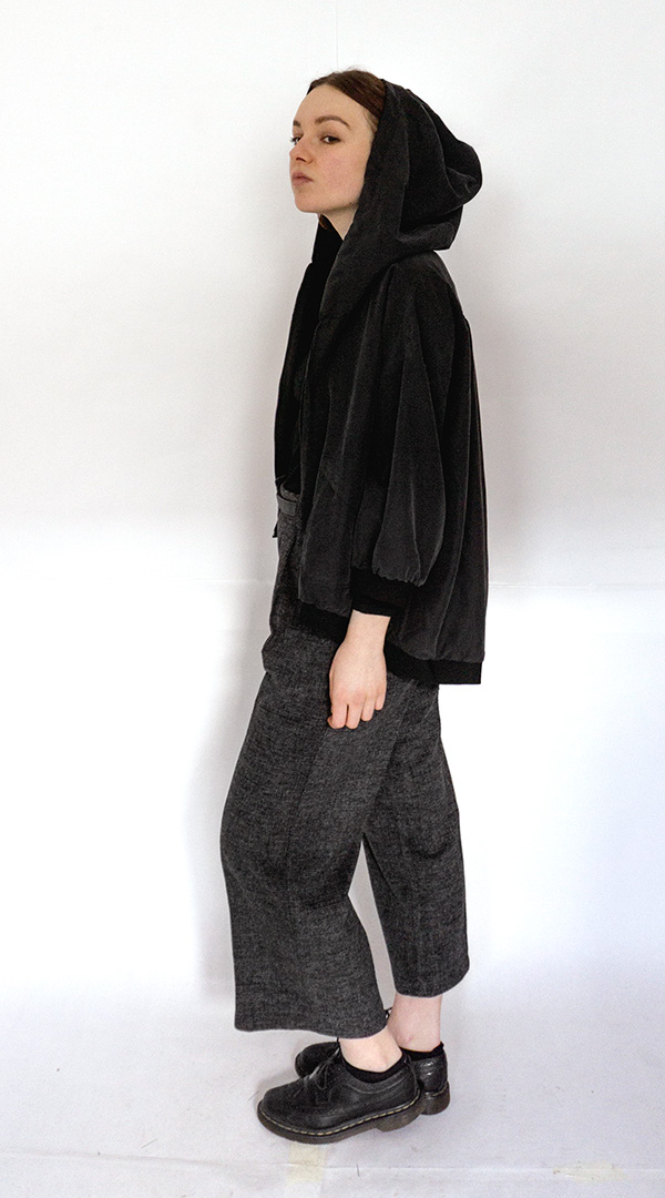 Stoffhose Grau Meliert Weite 7:8
