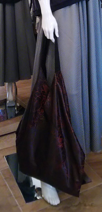Origami-Tasche-schwarz-rot